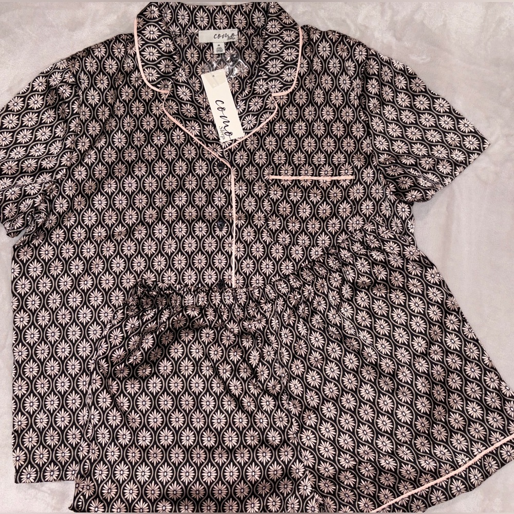 Satin Floral Pajama Set
